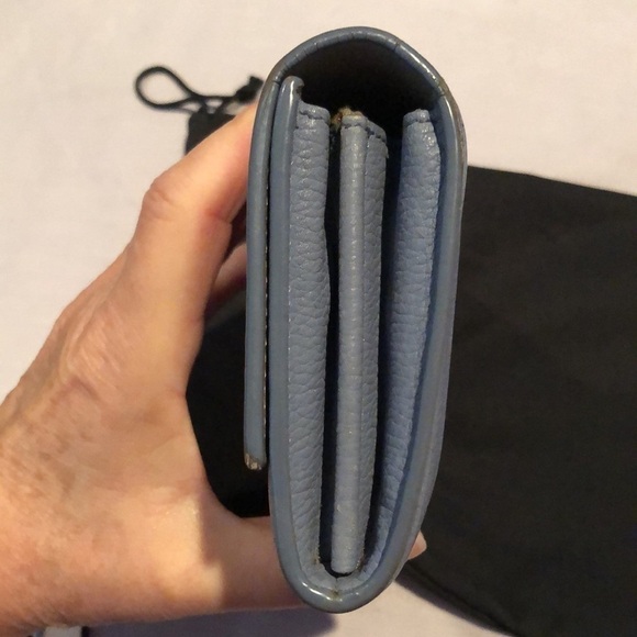 Celine Paris Blue Double Snap Wallet - Picture 2 of 7